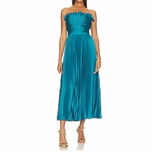 AMUR Giada gown in lagoon